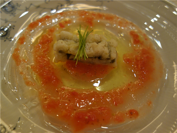 anago with tomatoes